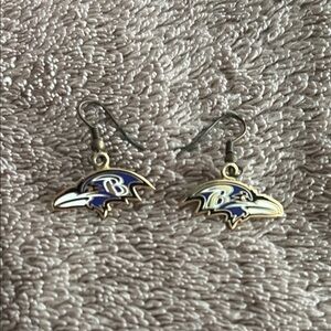 Baltimore Ravens Logo Earrings
